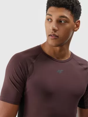 Herren-T-Shirt 4F WAW25TTSHM2402 DUNKELBRAUN