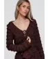 Damenbluse OMBRE OW-TS-E0067 DUNKELBRAUN