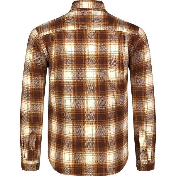  Herren-Flanellhemd NORDBLANC MOOR NBSSM8368 BRAUN 