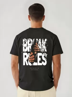 Herren-T-Shirt DSTREET NX4005R-BK-O SCHWARZ