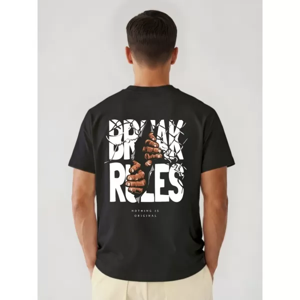  Herren-T-Shirt DSTREET NX4005R-BK-O SCHWARZ 