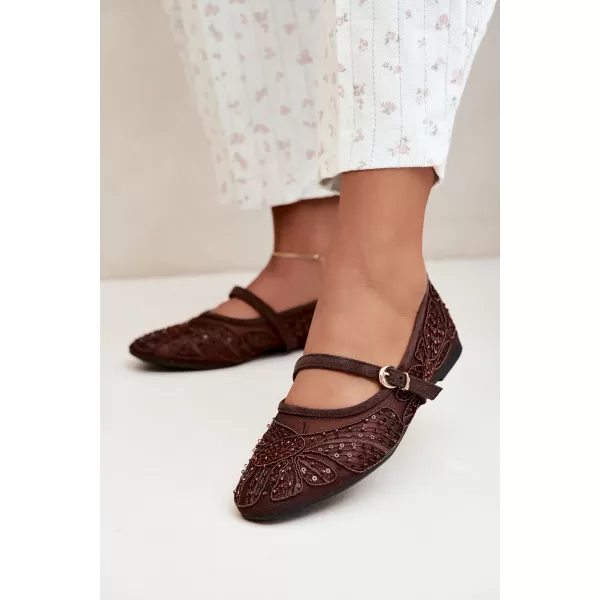  Ballerinas für Damen BOTO CH951 BRAUN 