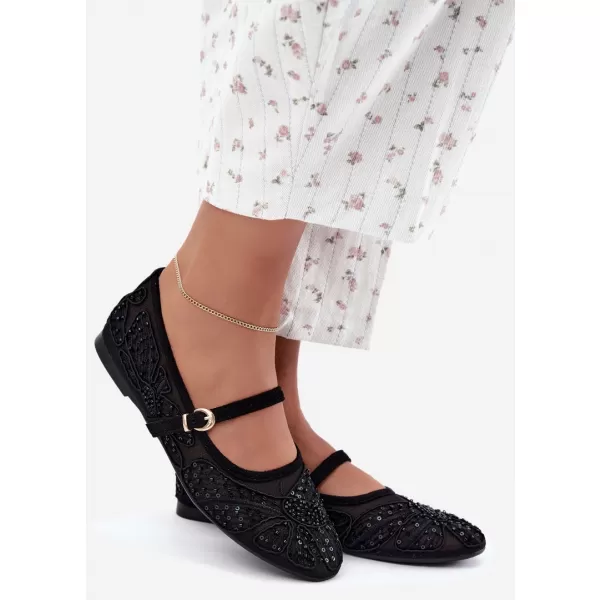  Ballerinas für Damen BOTO CH951 SCHWARZ 