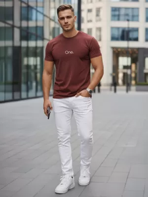 Herren-T-Shirt DSTREET NX5125R-BU ROTWEIN