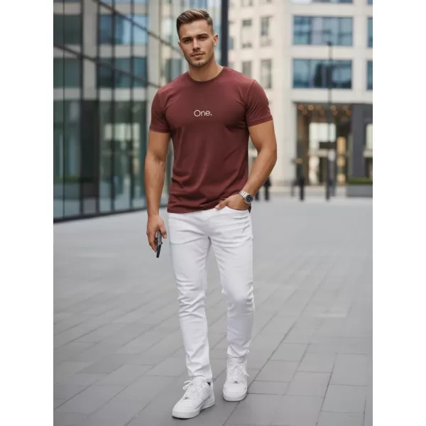  Herren-T-Shirt DSTREET NX5125R-BU ROTWEIN 