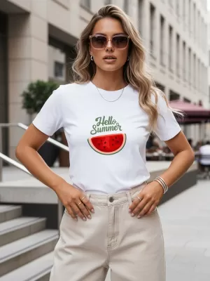 Damen-T-Shirt DSTREET NX8019RY-WH WEIß