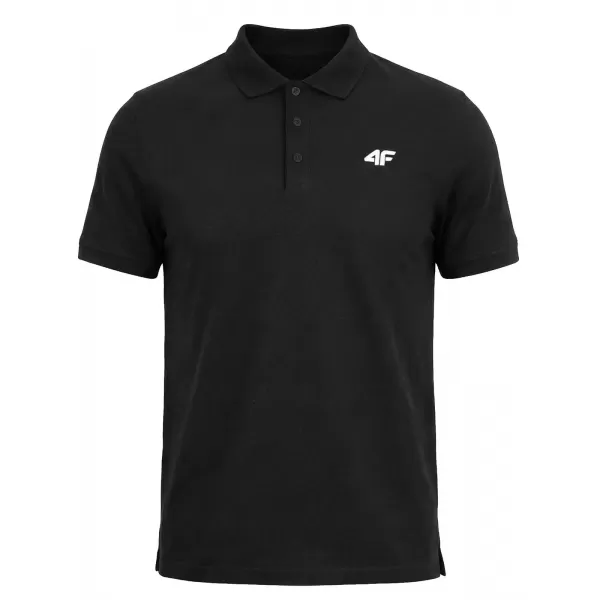  Herren-T-Shirt mit Kragen 4F WMM00TPTSM0771 TIEFSCHWARZ 