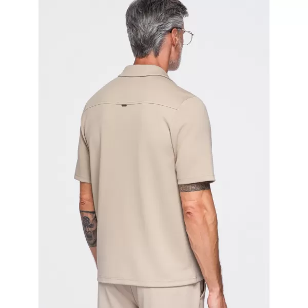  Herrenhemd OMBRE OM-SHCS-0220 BEIGE 