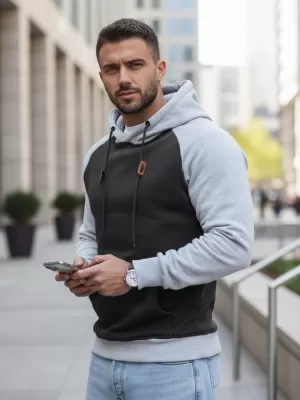 Herren-Sweatshirt DSTREET BX5935 SCHWARZ