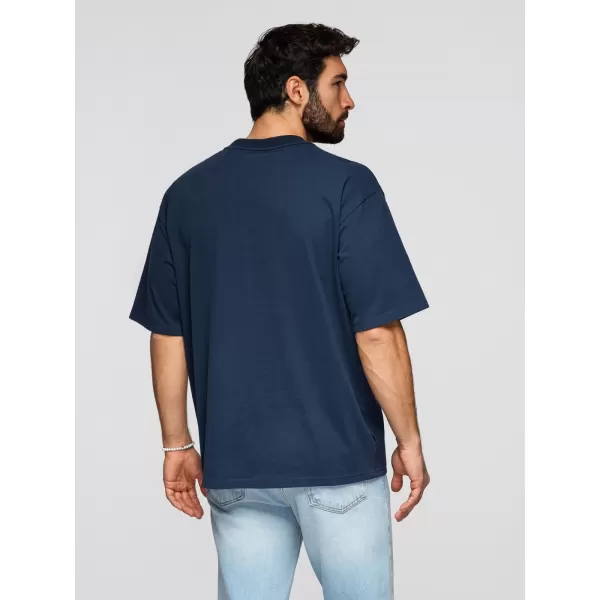  Herren-T-Shirt OMBRE OM-TSBC-0291 GEBROCHENES WEIß/BLASSES OLIV/MARINEBLAU 