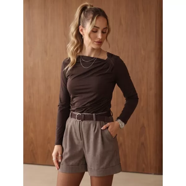  Damenbluse DSTREET RY2946 BRAUN 