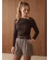 Damenbluse DSTREET RY2946 BRAUN