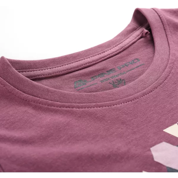  Meliertes T-Shirt für Kinder ALPINE PRO REJO 3 TRAUBENNEKTAR PC-VARIANTE 