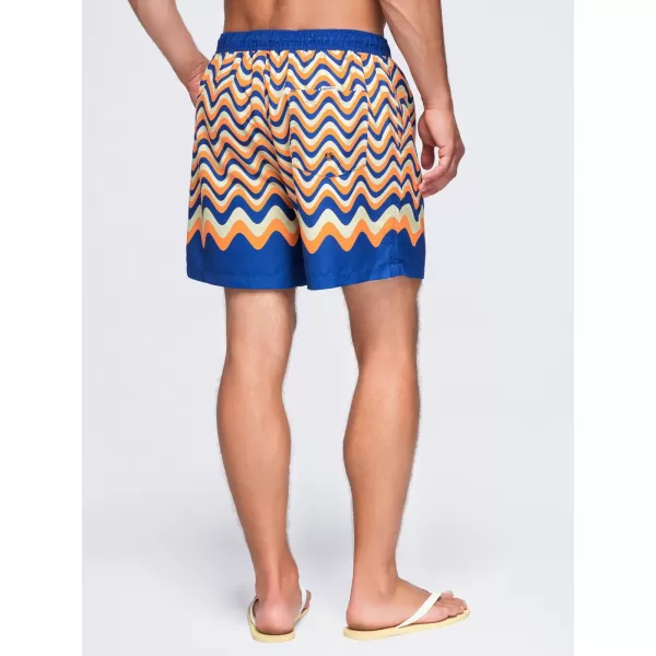  Herrenshorts OMBRE OM-SRSS-0221 ORANGE UND BLAU 