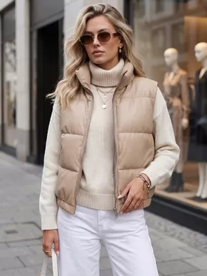 Damenweste DSTREET TY5734 BEIGE