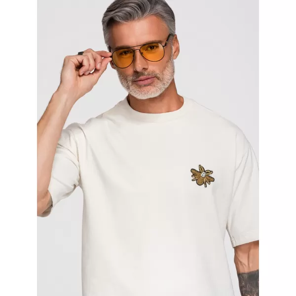  Herren-T-Shirt OMBRE OM-TSCT-0275 CREMEFARBEN 