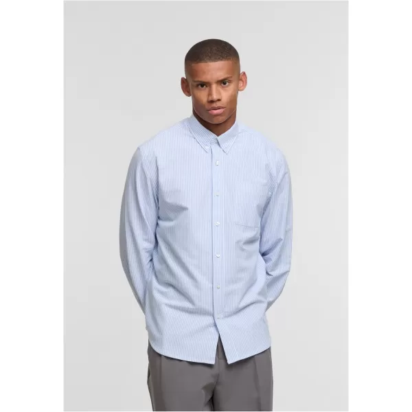  Herrenhemd URBAN CLASSICS TB8093 HELLER HORIZONT BLAU/WEIß 