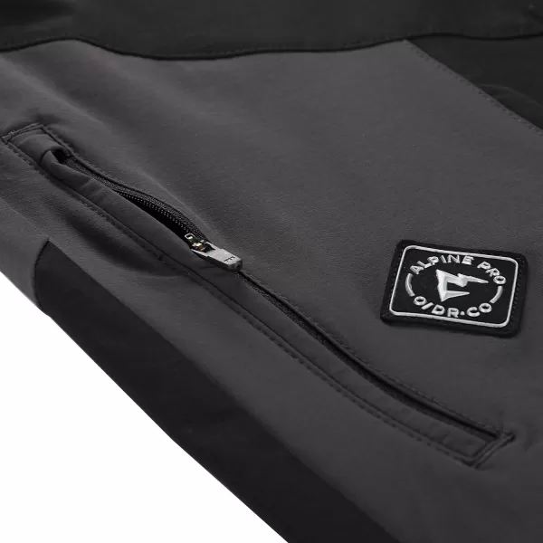  Softshellhose für Herren ALPINE PRO AKAN 3 SCHWARZ 