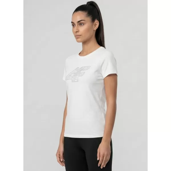  Damen-T-Shirt 4F WMM00TTSHF3309 WEIß 