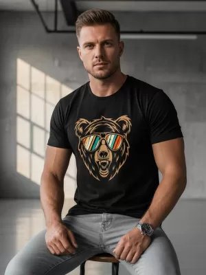 Herren-T-Shirt DSTREET NX041R SCHWARZ