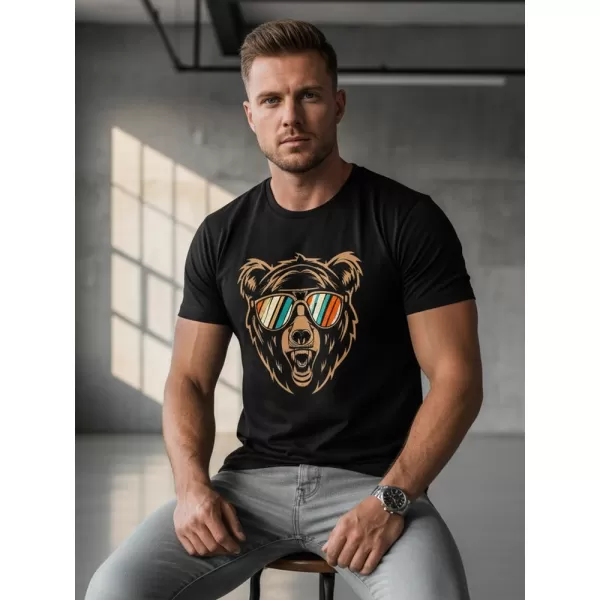  Herren-T-Shirt DSTREET NX041R SCHWARZ 