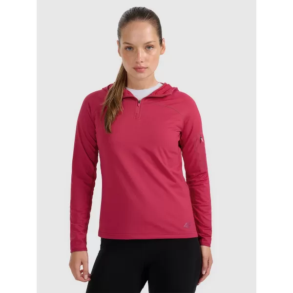  Funktions-Sweatshirt für Damen 4F WAW25TFSWF591 DUNKELROSA 