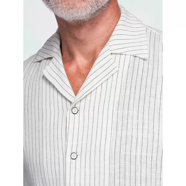  Herrenhemd OMBRE OM-SHSS-0222 CREMEFARBEN 