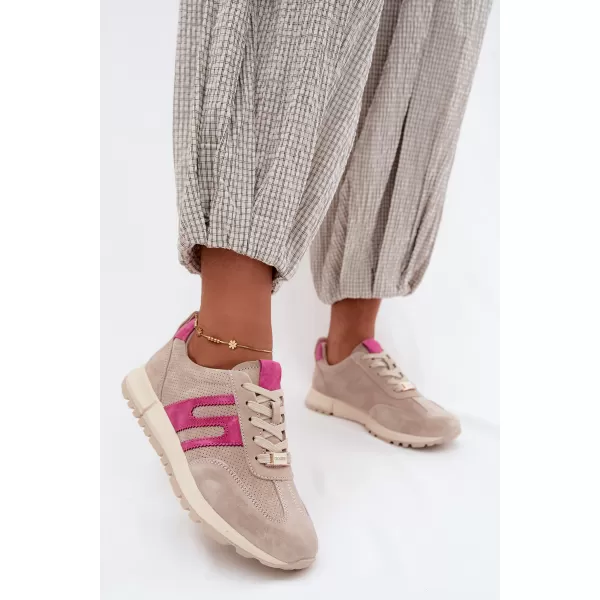  Damen-Sneaker BOTO GD-XW-1054 BEIGE/FUCHSIA 