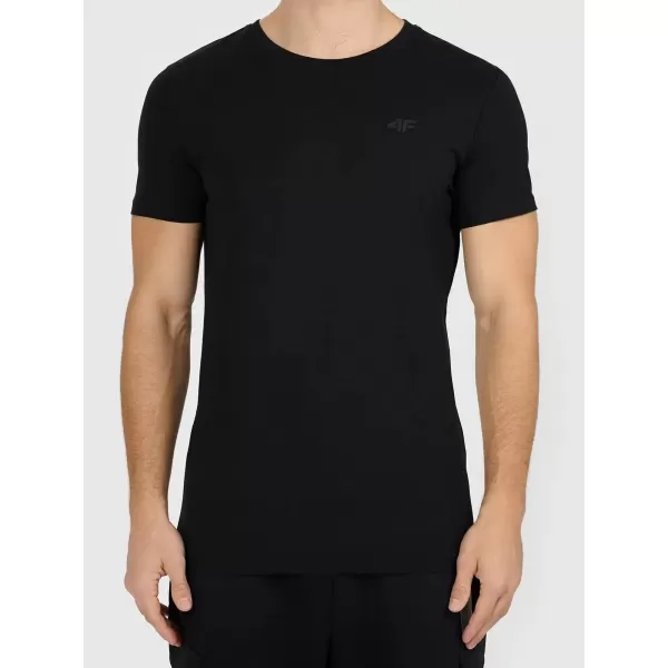 Herren-T-Shirt 4F WAW25TTSHM2401 TIEFSCHWARZ 