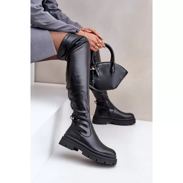  Damenstiefel BOTO 1987-H18 SCHWARZ 
