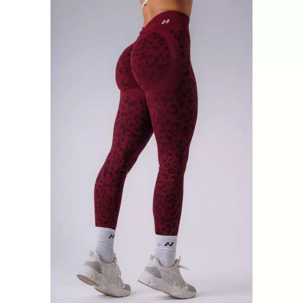  Leggings für Damen NEBBIA PRIMAL 849 BURGUNDER-LEOPARD 