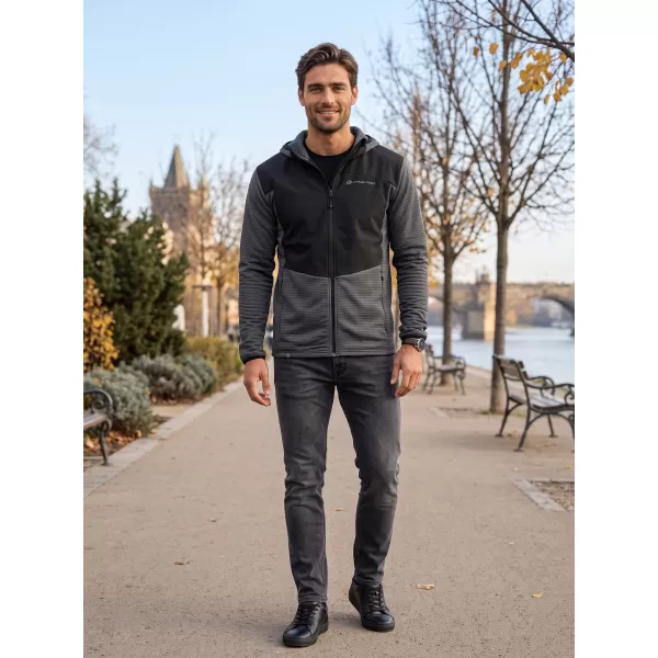  Sportliches, ultraleichtes Herren-Sweatshirt ALPINE PRO ZOLL SCHWARZ 