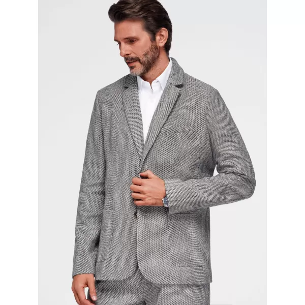  Herrenjacke OMBRE OM-BLZB-0130 BRAUNE MELANGE 