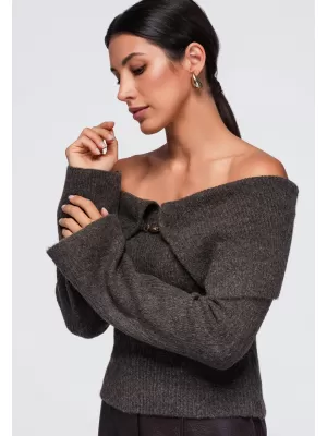 Damenpullover OMBRE OW-SW-E0011 BRAUN