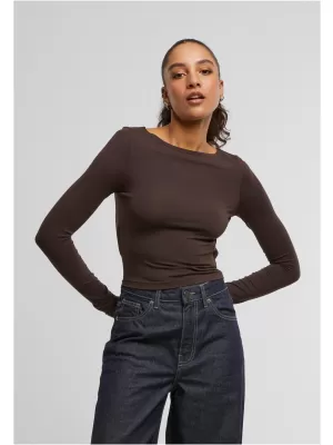 Damen-T-Shirt URBAN CLASSICS TB7721 WARM/BRAUN