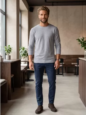 Meliertes T-Shirt für Herren ALPINE PRO NOMAR HOCHHAUS