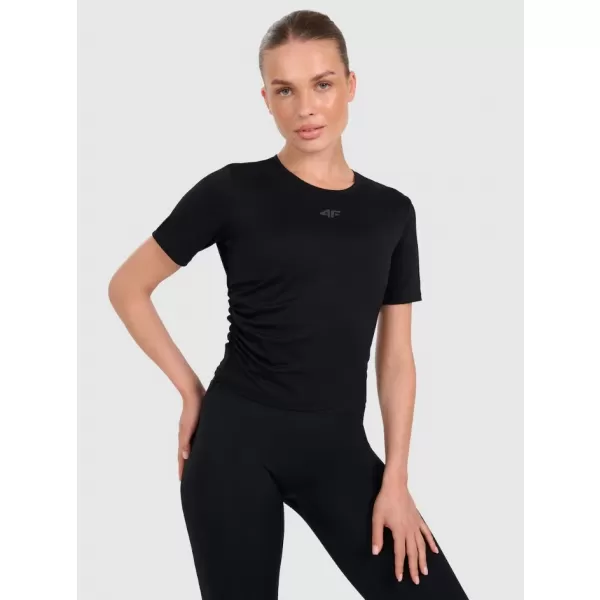  Funktions-T-Shirt für Damen 4F WAW25TFLOF433 TIEFSCHWARZ 
