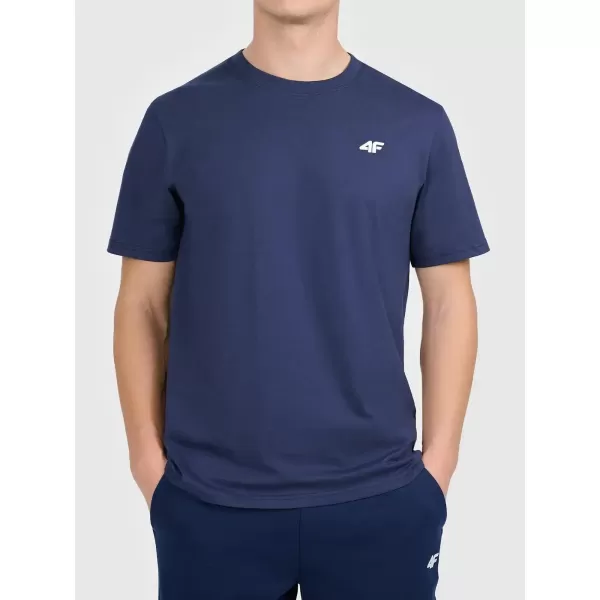  Herren-T-Shirt 4F WAW25TTSHM2373 DENIM 