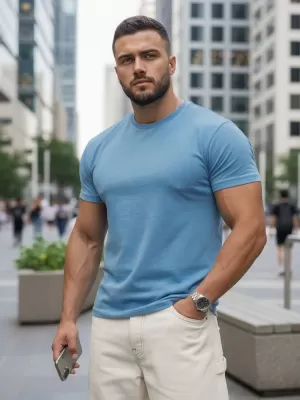 Herren-T-Shirt DSTREET RX5691 HELLBLAU