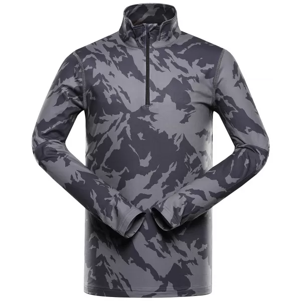  Schnelltrocknendes Herren-T-Shirt ALPINE PRO STANS DUNKLE, ECHTE GRAUE PC-VARIANTE 