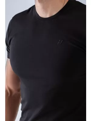 Herren-T-Shirts NEBBIA MIKE MUSCLE FIT 158 SCHWARZ