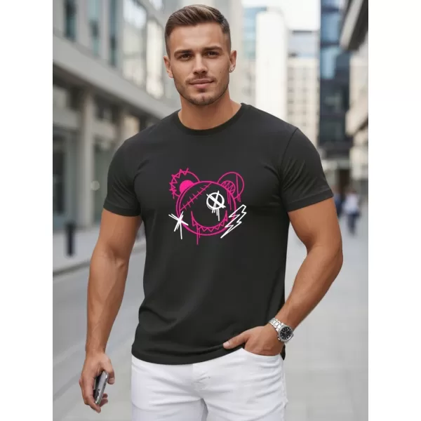  Herren-T-Shirt DSTREET NX0136R-BK SCHWARZ 