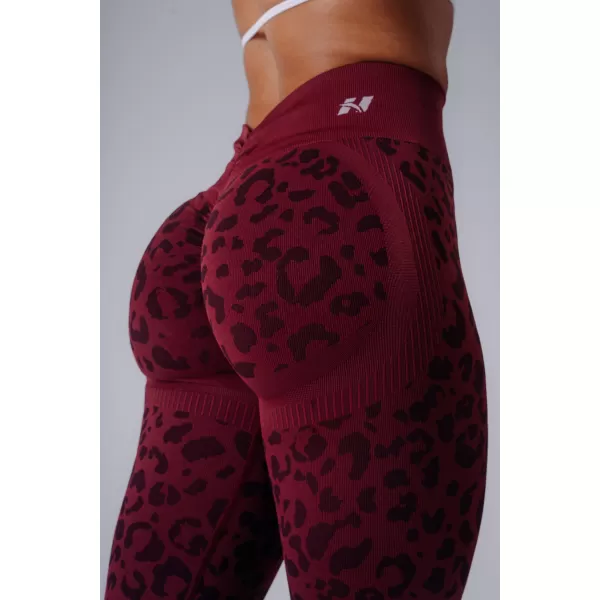  Leggings für Damen NEBBIA PRIMAL 849 BURGUNDER-LEOPARD 