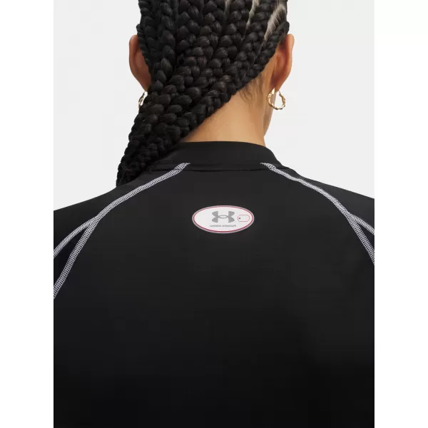  Damen-T-Shirt UNDER ARMOUR HEATGEAR ELITE CROP MCK SS 6014710-008 SCHWARZ 