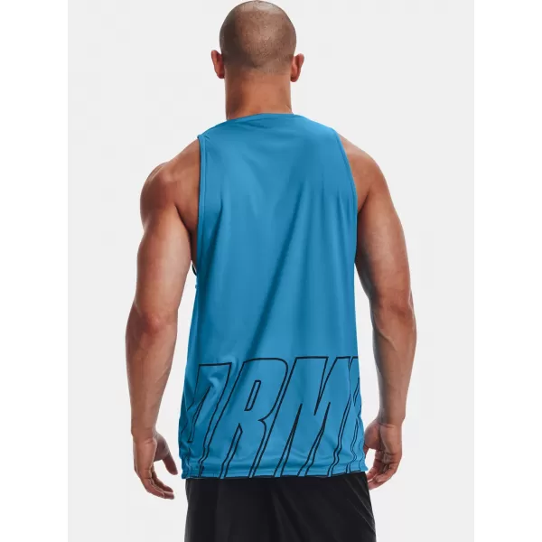  Herren-Tanktop UNDER ARMOUR UA BASELINE REVERSIBLE TANK 1361899-422 BLAU 