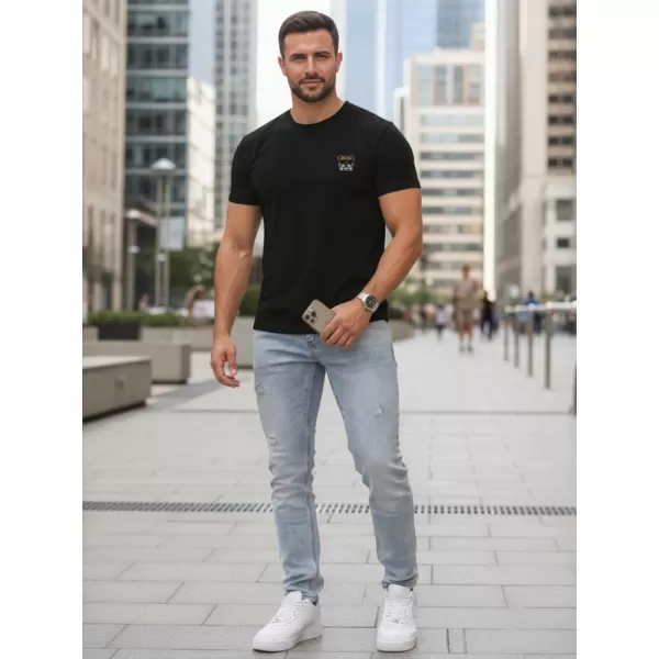  Herren-T-Shirt DSTREET NX0125R-BK SCHWARZ 