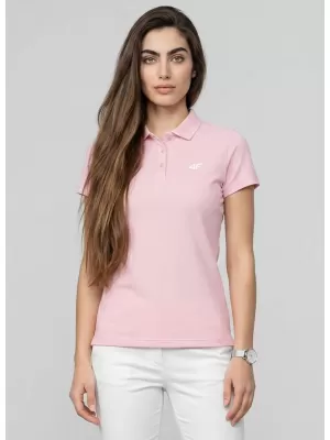 Damen-T-Shirt mit Kragen 4F WMM00TPTSF0768 HELLROSA