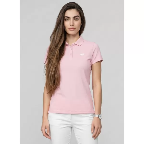  Damen-T-Shirt mit Kragen 4F WMM00TPTSF0768 HELLROSA 