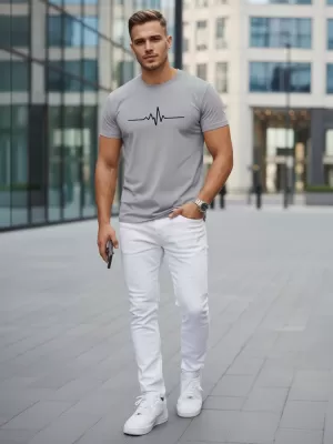 Herren-T-Shirt DSTREET NX5098R-SL HELLGRAU