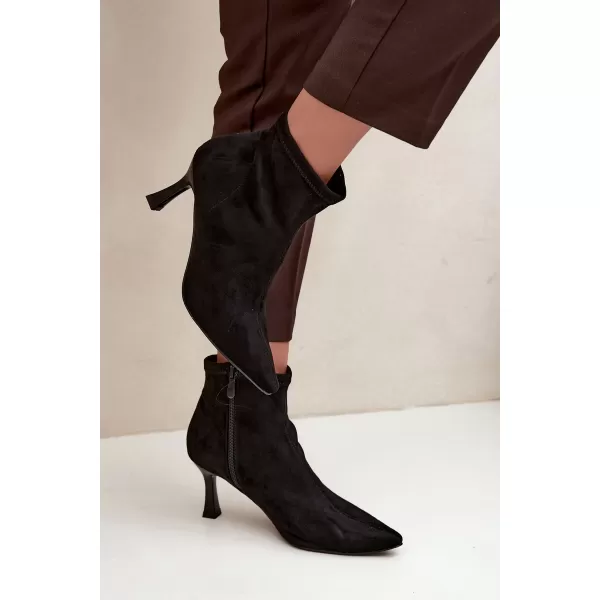  Damen-Stiefeletten BOTO 7107 SCHWARZ MATT 